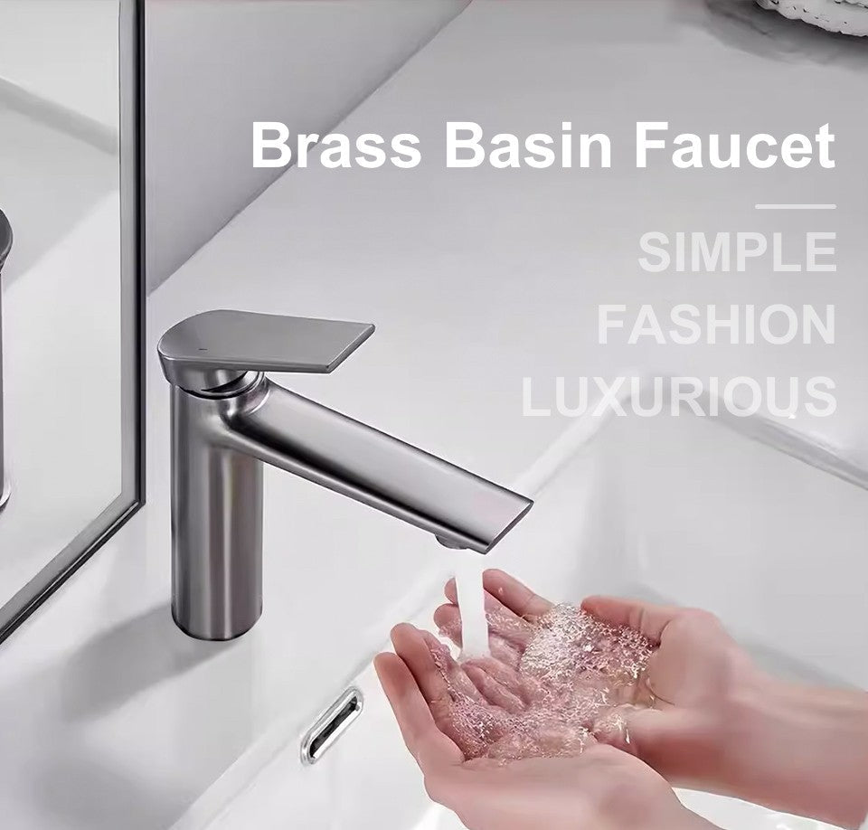 VGX Bathroom Faucets Luxury Gold Basin Mixer Sink Faucet Gourmet Washbasin Tapware Hot Cold Water Tap Brass Chrome Black Grey