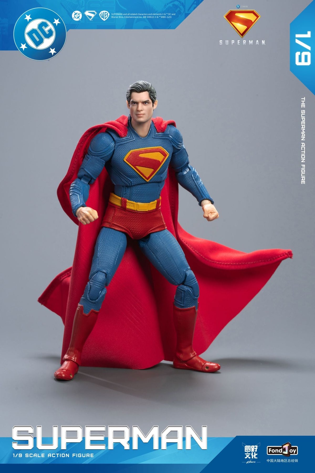 2026Hot Fondjoy Battle Damaged Superman Action Figure David Corenswet 1/9 New Superman Figure Pvc Joint Movable Kid Toy Boy Gift