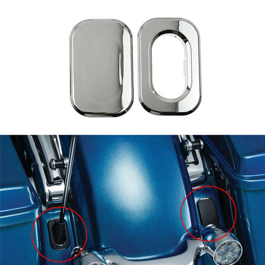 Motorcycle ABS Antenna Hole Accent Filler Cover Black/Chrome For Harley Touring Street Glide FLHX 2006-2019 Road Glide 2010-2019
