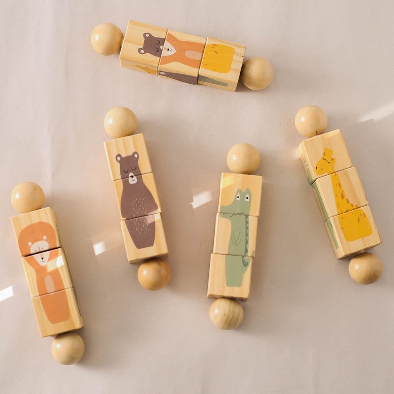 1pc Wooden Montessori Toy Hand bell Toy Baby Mobile Musical Rattle Toy Children Stroller Classic Educational Toys Kid Gifts