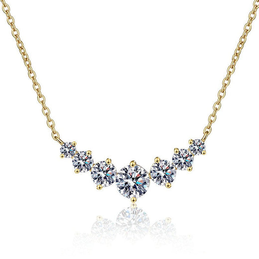 1.7-5.0ct D Color Moissanite Woman Pendant Sier Necklace For Women Chains Party Bridal Fine Jewelry 925sterling Silver Necklace