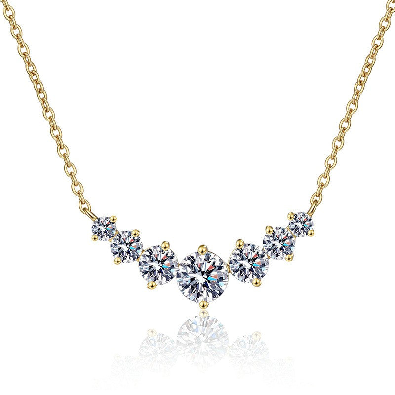 1.7-5.0ct D Color Moissanite Woman Pendant Sier Necklace For Women Chains Party Bridal Fine Jewelry 925sterling Silver Necklace