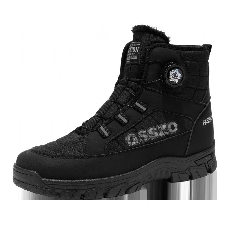 Winter New Swivel Buckle Fleece Waterproof Snow Boots Outdoor Non-slip and Wear-resistant