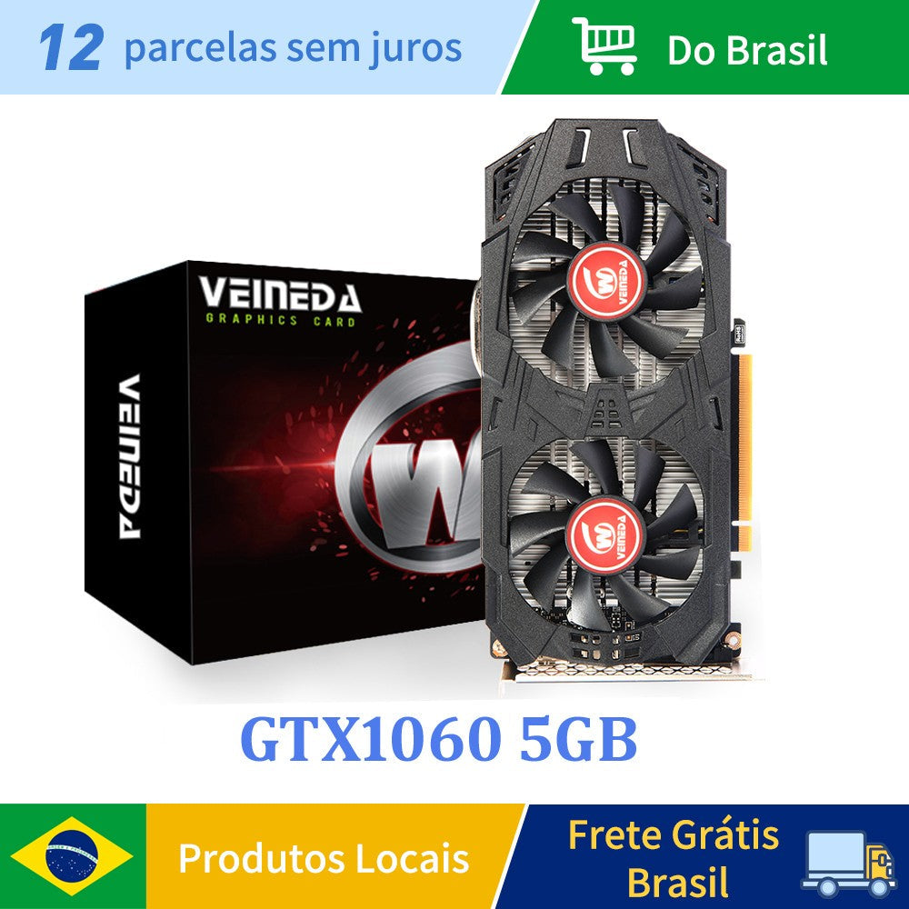 VEINEDA 1060 5gb Graphics Cards 1506MHz 192Bit GDDR5 Video Card for nVIDIA Cards strong than gtx960 4gb Refurbished cards