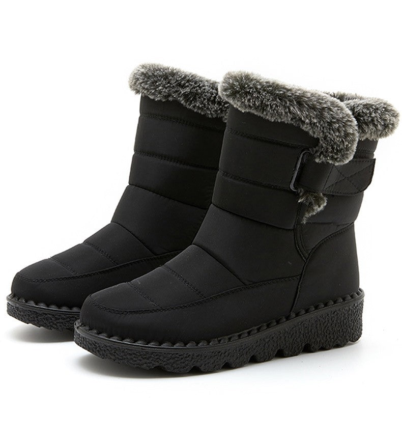 Women's Boots 2025 Trend Winter Shoes For Woman Winter Boots Ankle Low Heels Botas Mujer Waterproof Snow Boots With Fur Shoes