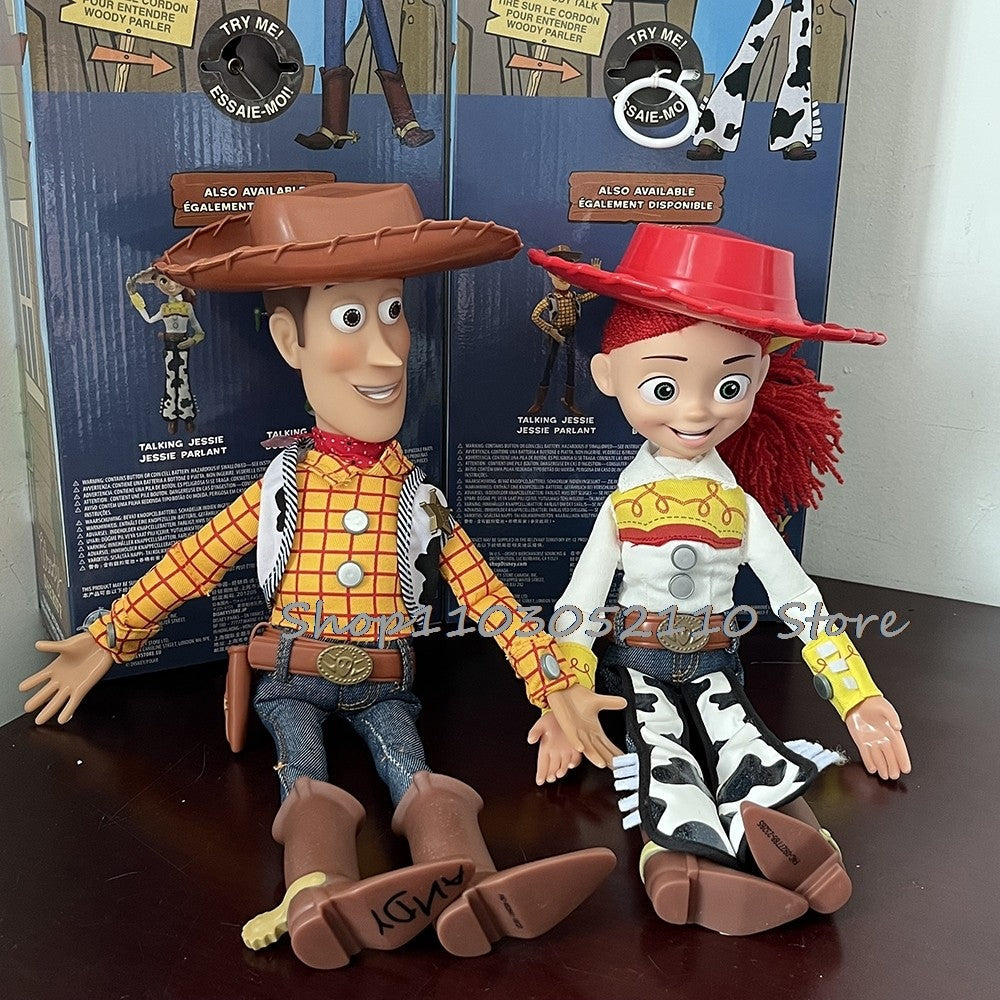 Toy Story 4 Talking Woody Jessie Action Figure Sing Soft Cute Anime Figure Decoration Birthday Model Gift Toys