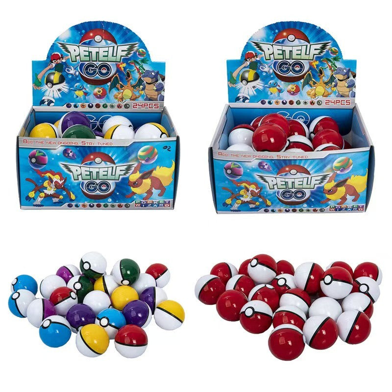 12/20/24Pcs /Set 4-5 Cm PokeBall Model Anime Figure Pocket Monster Pet Elf Dolls Toys For Children's Birthday Gift