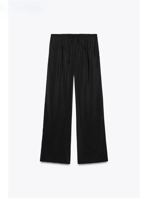 ZAPRHA Summer 2025 Women's Casual Pants Lightweight Draped Loose Fit Simple Sle Comfortable Loose Feeling Casual Trousers