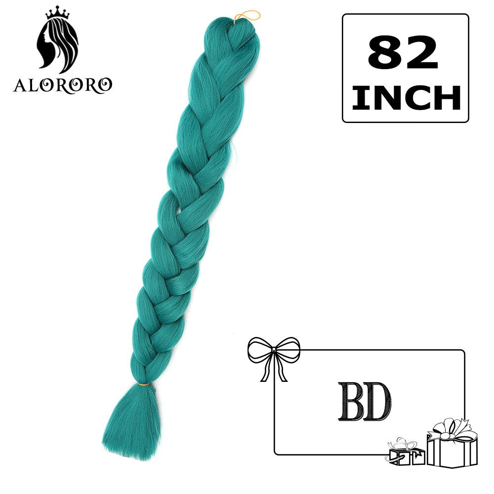 Alororo Synthetic Jumbo Braid Hair 82 Inch African Fake Hair High Temperature Fiber Puple Red Braiding Hair Extensions for Women