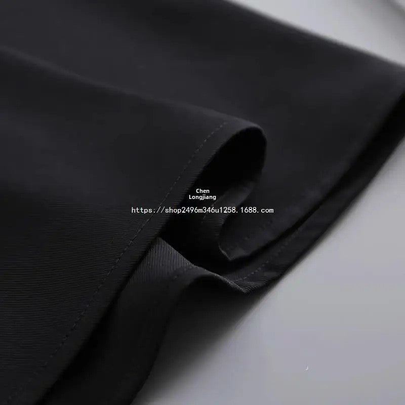 Plus Size High-waisted Slimming Black Draped Skirt Medium-length Umbrella Skirt For Women Thinning A- line Body Shaper