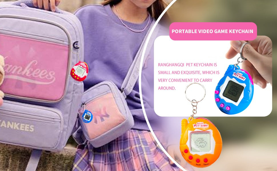 6-48PCS Virtual Pet Keychain Digital Pet Electronic Handheld Game Video Game Party Birthday Nostalgic 90s