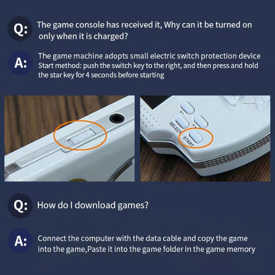 Handheld Portable Retro Video Game Console Videogame Arcade Player for Children Mini Machine Emulator Retrogame Gaming Station