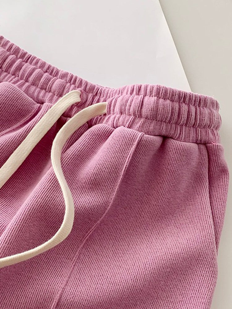 AOSSVIAO 2025 Summer Shorts Women Elasticity Lovely Girls Korean Style Sweet Students Harajuku Simple Pure Gray Trousers Female