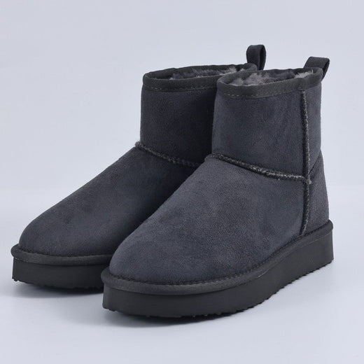 Shevalues Warm Plush Snow Boots For Women Winter Outdoor Anti-slip Fur Fluffy Ankle Boots Comfort Thick Sole Fuzzy Cotton Shoes