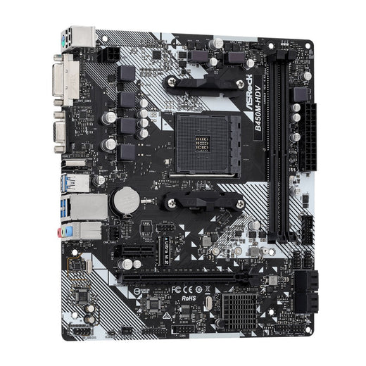 ASROCK B450M-HDV R4.0 AMD B450 Motherboard AM4 Support Ryzen 5 5600 5500 Ryzen 7 5700G 3700X 3 3200G CPU DDR4 M.2 HDMI Micro ATX