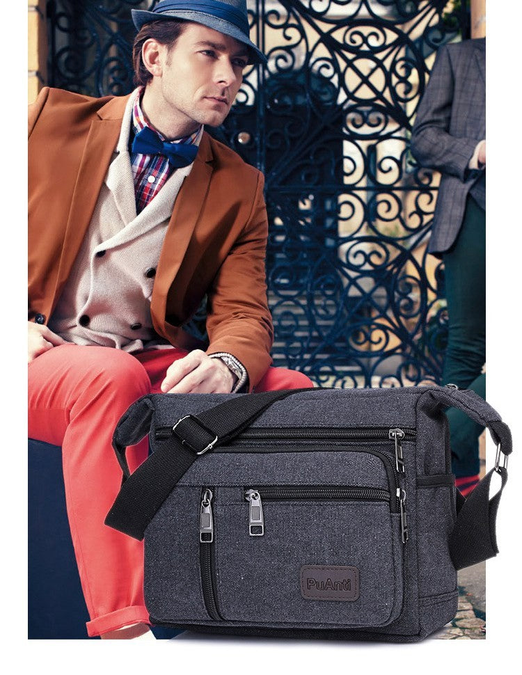 Men Canvas Shoulder Bags Casual Tote Travel Men's Crossbody Bag Luxury Messenger Bags Fashion High Quality Handbag