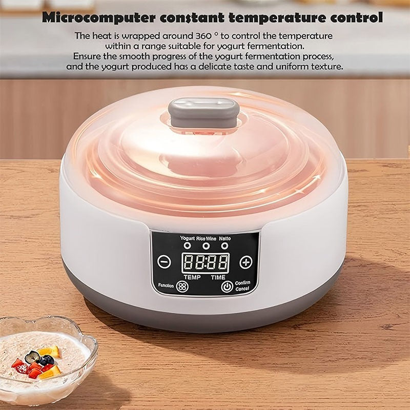 Automatic Yogurt Maker Constant Temperature Household Natto Maker Low Noise Multi-Function Yogurt Machine for Home Kitchen 1.2L