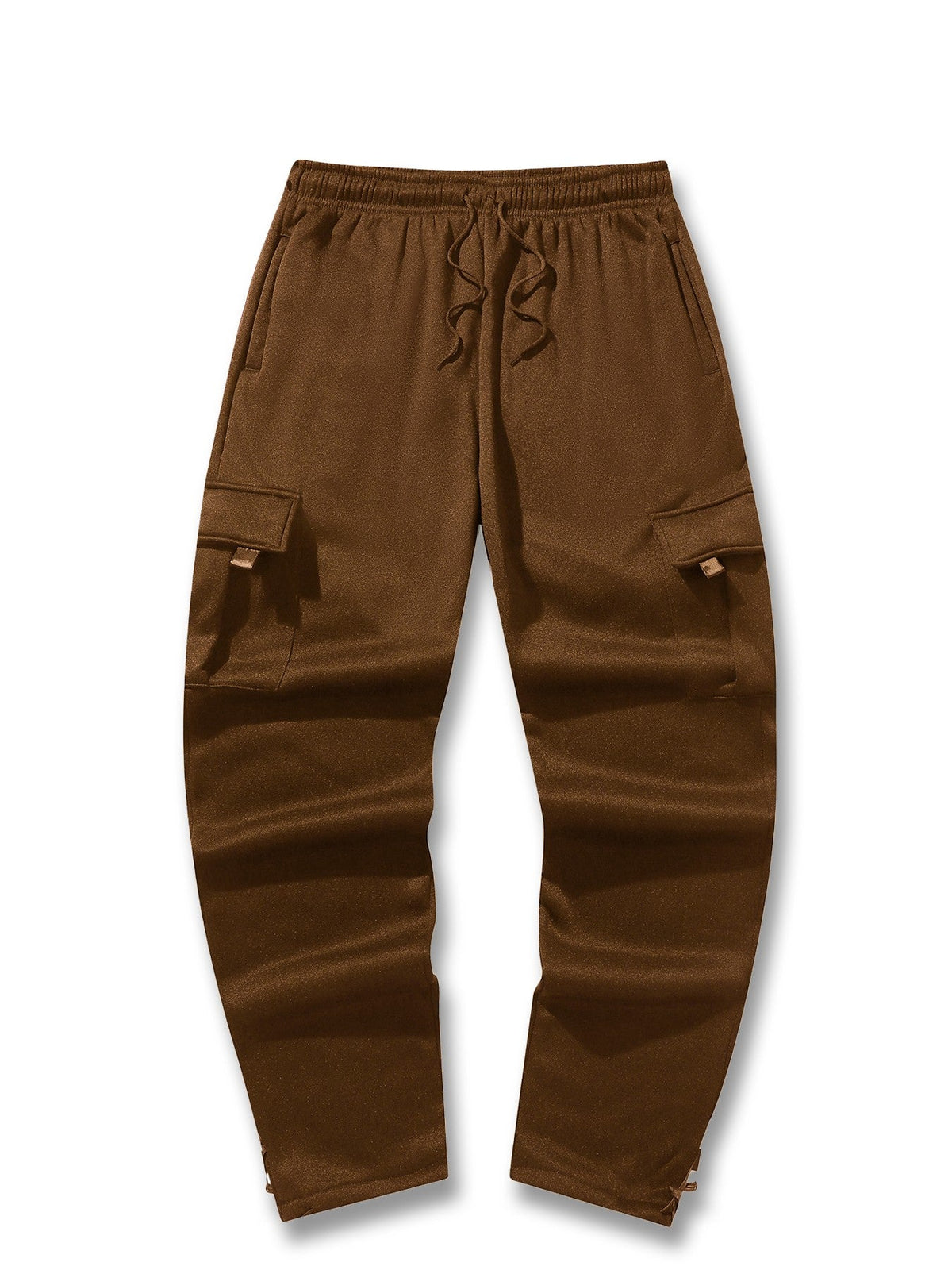 Mens Sweatpants Straight Fit Casual Pants Autumn Winter Men Running Jogger Sports Gym Trousers Solid Color Multi-pocket Pants