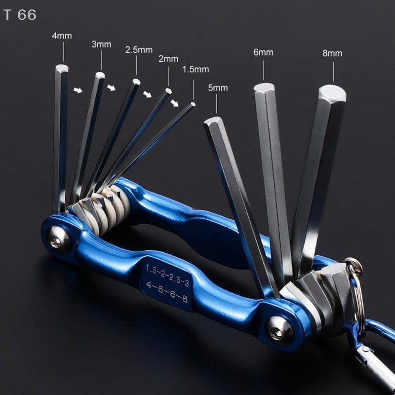 Metal Metric System Torx Hexagonal Spanner Screwdriver Hex Key High Quality Hand Tool Portable Folding Hex Wrench Allen Set