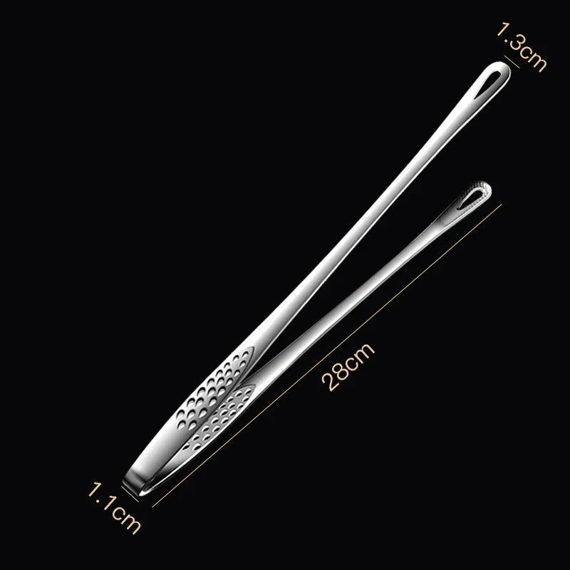 Stainless Steel Kitchen Tongs for Barbecue, Grill, Cooking, Salad, Meat, Buffet, and BBQ Tools – Versatile Food Tongs Clip