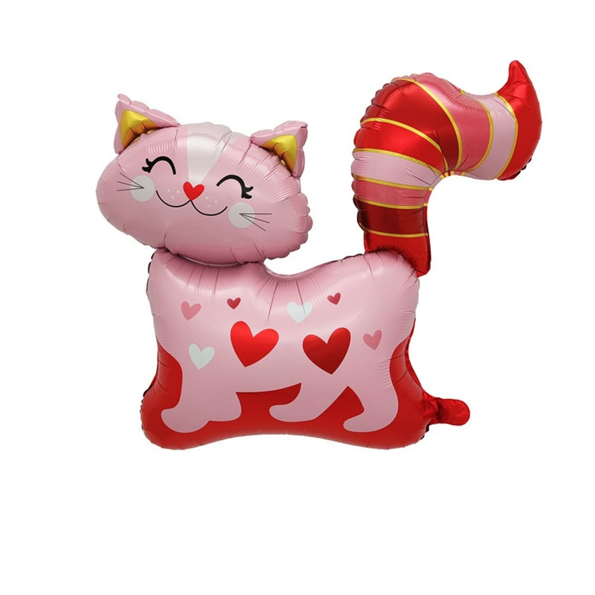 Cartoon cat aluminum foil balloon, cute crown cat pet animal themed party decoration