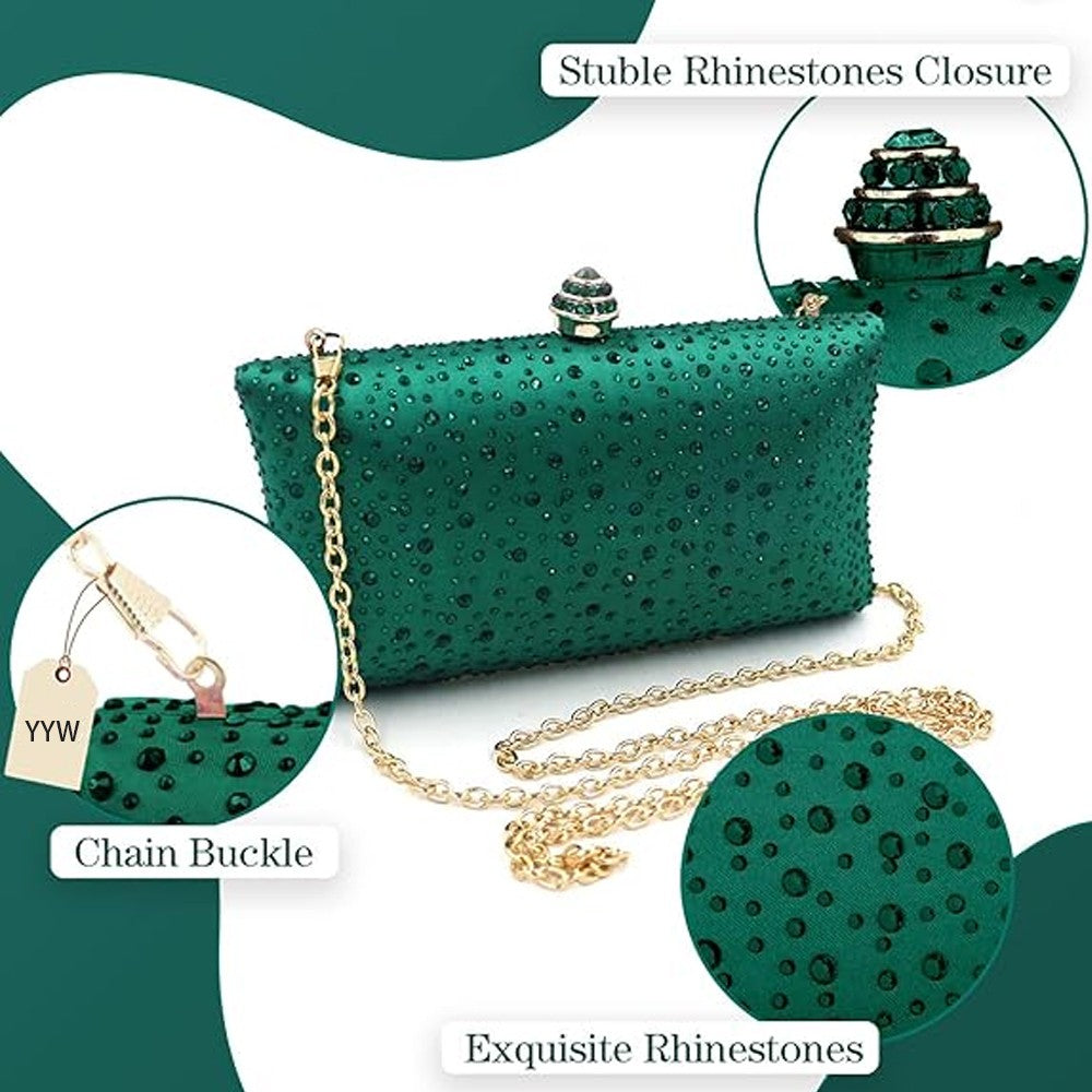 Luxury Design Crossbody Shoulder Bags For Women Evening Handbag Fashionable Outfits Wedding Women Green Clutch Purses