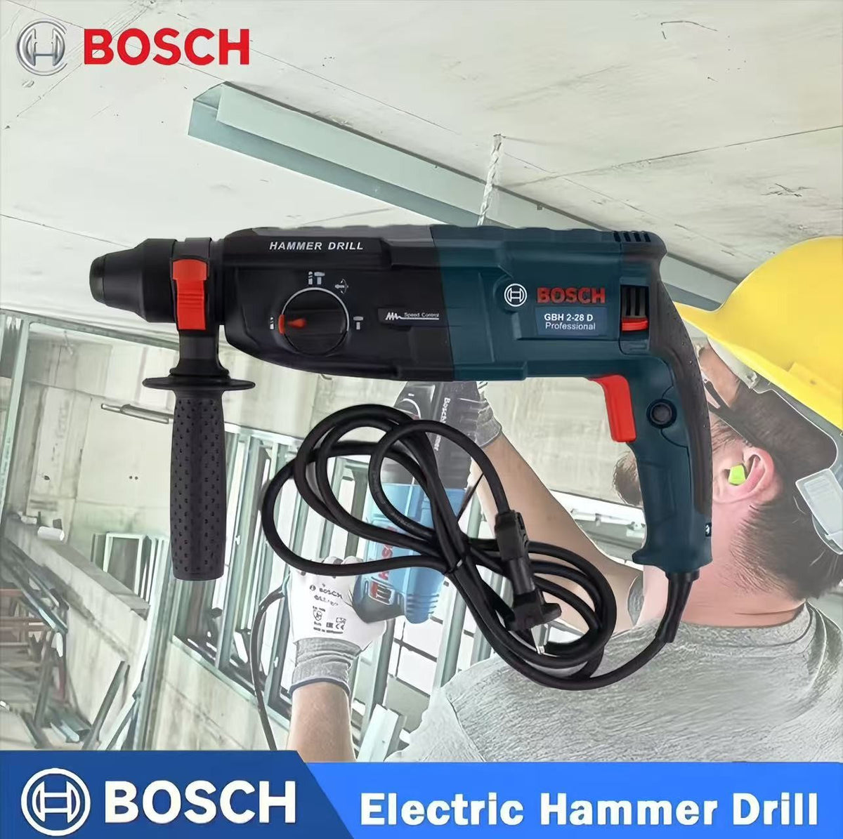 Bosch Rotary Hammer GBH2-26/28 Impact Drill Heavy Duty for Concrete Stone Brick Wall Professional Electric Drill
