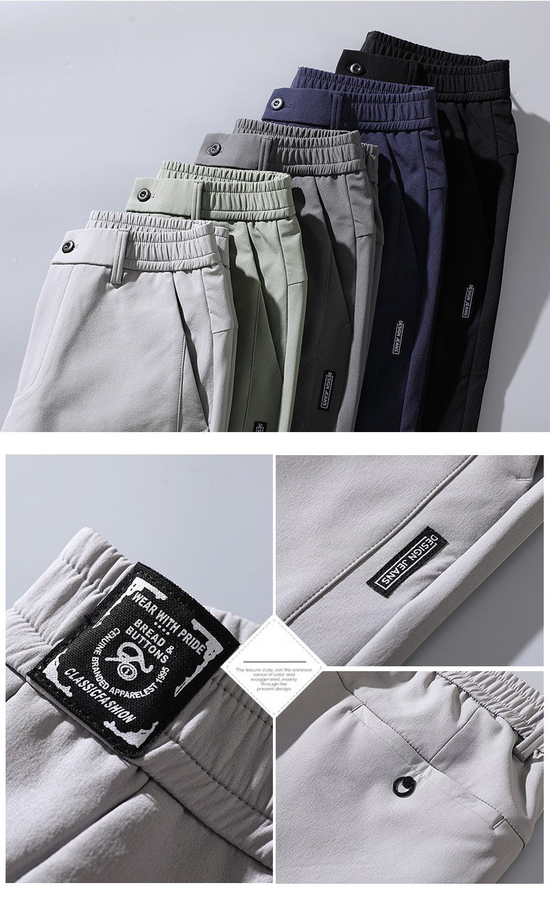 5 Colors Spring Summer Ultra-thin Men's Stretch Slim Straight Casual Pants High Quality Fashion Breathable Golf Sports Trousers