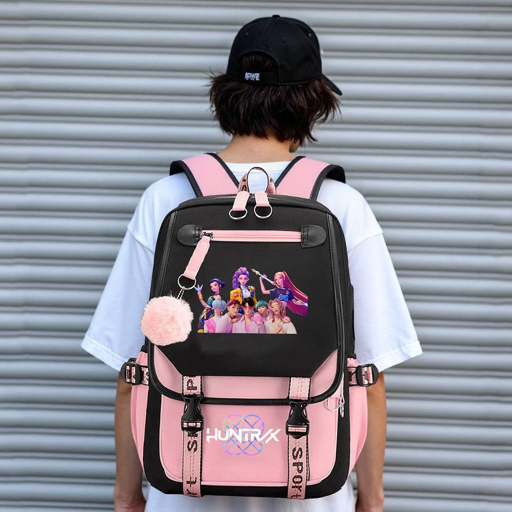 School Backpack for Students KPop Movie Daily Bagpack 2025 Hot Movie Print Backpacks for Girl Boy Laptop Usb Port Bag for Kids