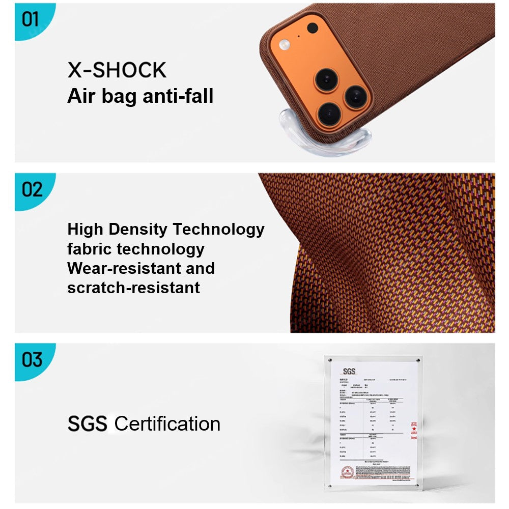 DIVI TechWoven Magsafe Case for iPhone 17 Pro Max Wireless Charge Cover TechWoven Case with MagSafe Magnetic Weaving Texture