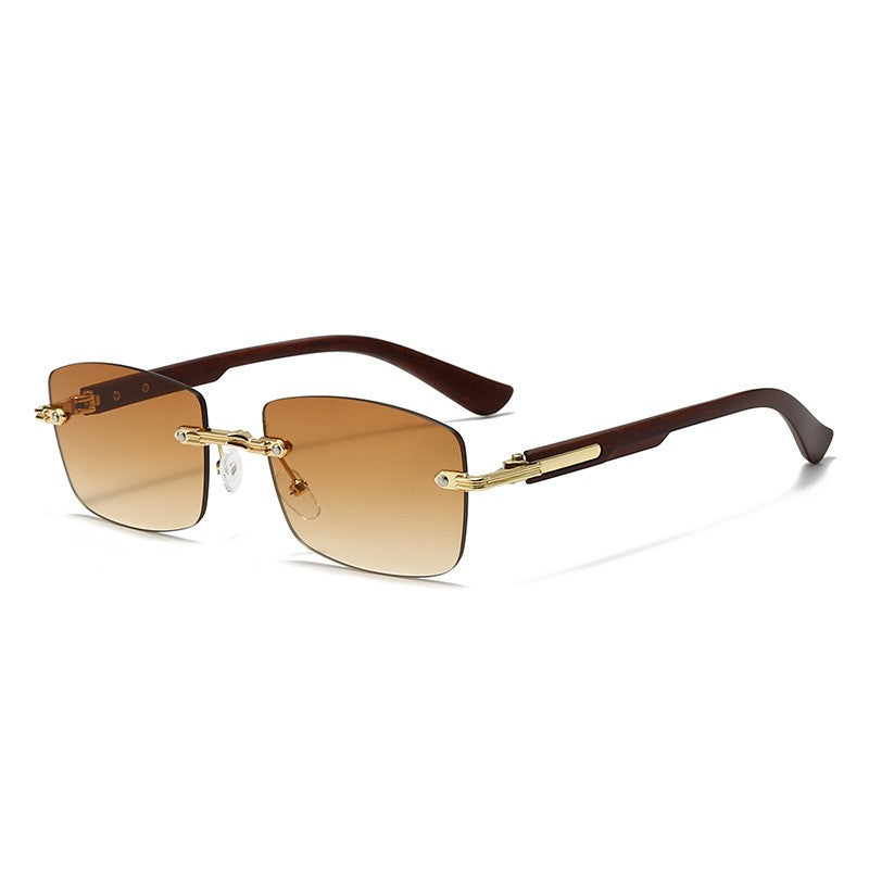 Vintage Frameless Sunglasses for Women Men Rectangle Sun Glasses Female Oval Eyewear Oculos De Sol for Male Female Eyeglasses