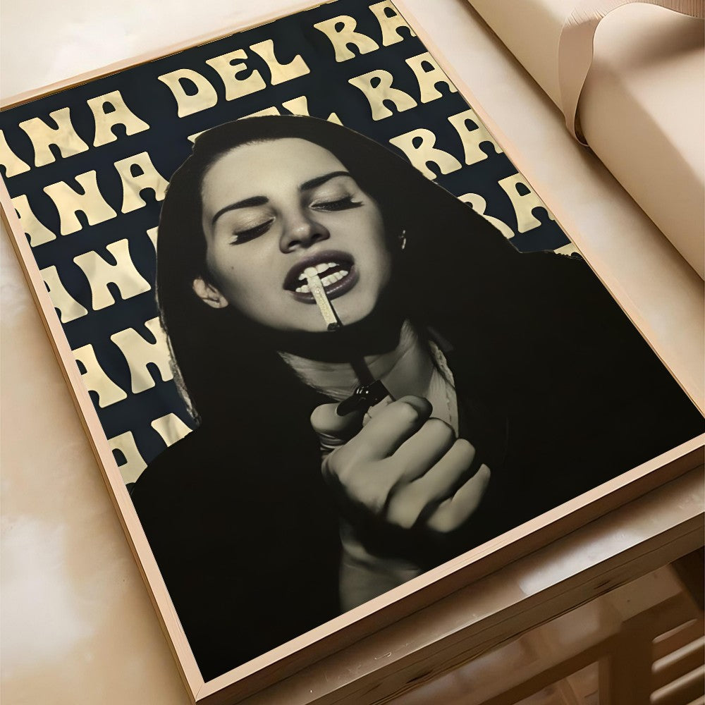 Singer Lana Del Rey Album Poster Poster Paper Print Home Living Room Bedroom Entrance Bar Cafe Art Painting Decoration