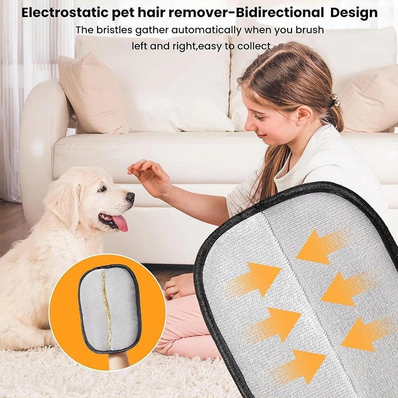 Pet Hair Remover Glove Double-Sided Electrostatic Hair Removal Gloves Reusable Washable Dedusting Brush Dog Cat Hair Remover
