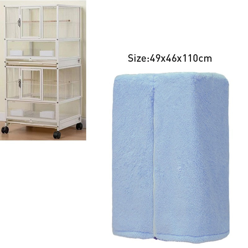 Winter Warm Bird Cage Cover Breathable Splashproof Large Bird Cage Cover Parrot Cage Shading Protective Products Bird Supplies