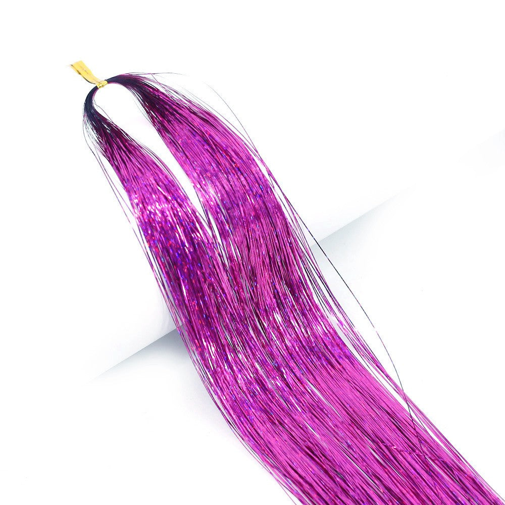 Tinsel Kit with Tools Fairy Hair Tinsel Heat Resistant Sparkling Shiny Tinsel Hair Extensions Colorful Hair Tinsel strands Kit