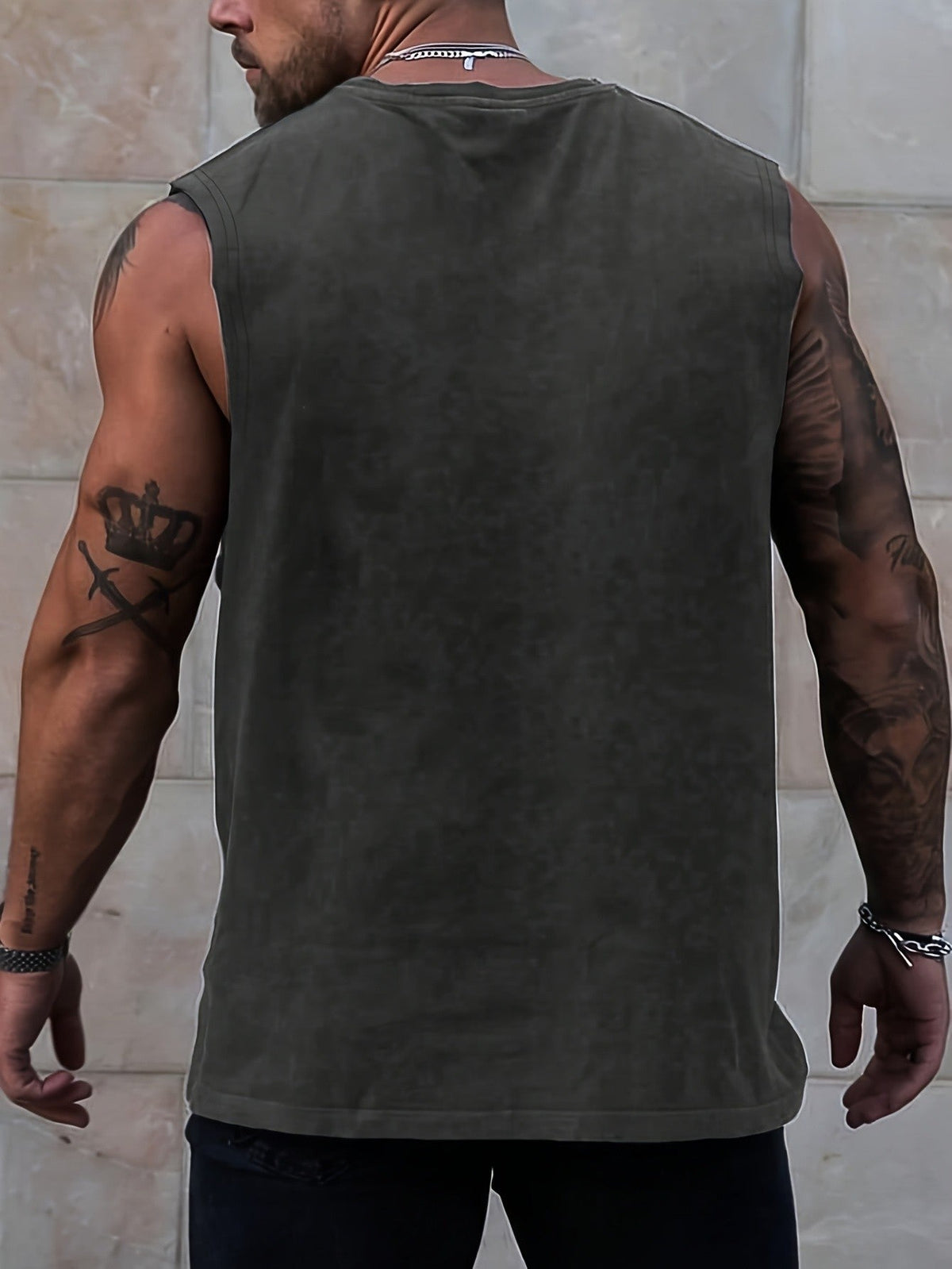 Men's summer fashion casual sports loose Boston est 1997 Print comfortable breathable round neck sleeveless vest