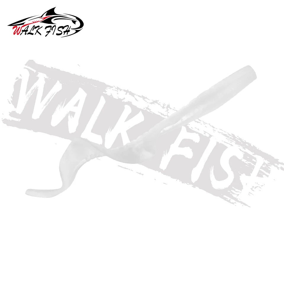 WALK FISH 10Pcs Spinpoler 60MM 80MM Lifelike Fish Lure Bait Worms Artificial Silicone Soft Lure Bass Pike Fish Lure Wobbler