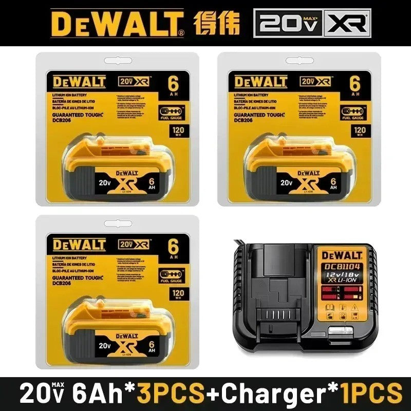 New 100% Original 6Ah 20V Original Dewalt Power Tool Battery DCB206 DCB206 20V Battery DCB205 DCB200