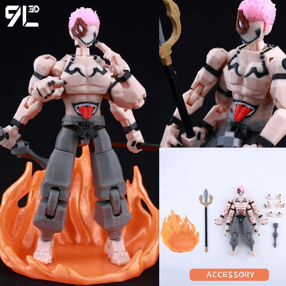 9L3D Lucky13 Titan 13 Ichigo Kurosaki Anime Action Figure Dummy 13 Sword Poseable Hollow Mask Model Birthday Surprise Decoration