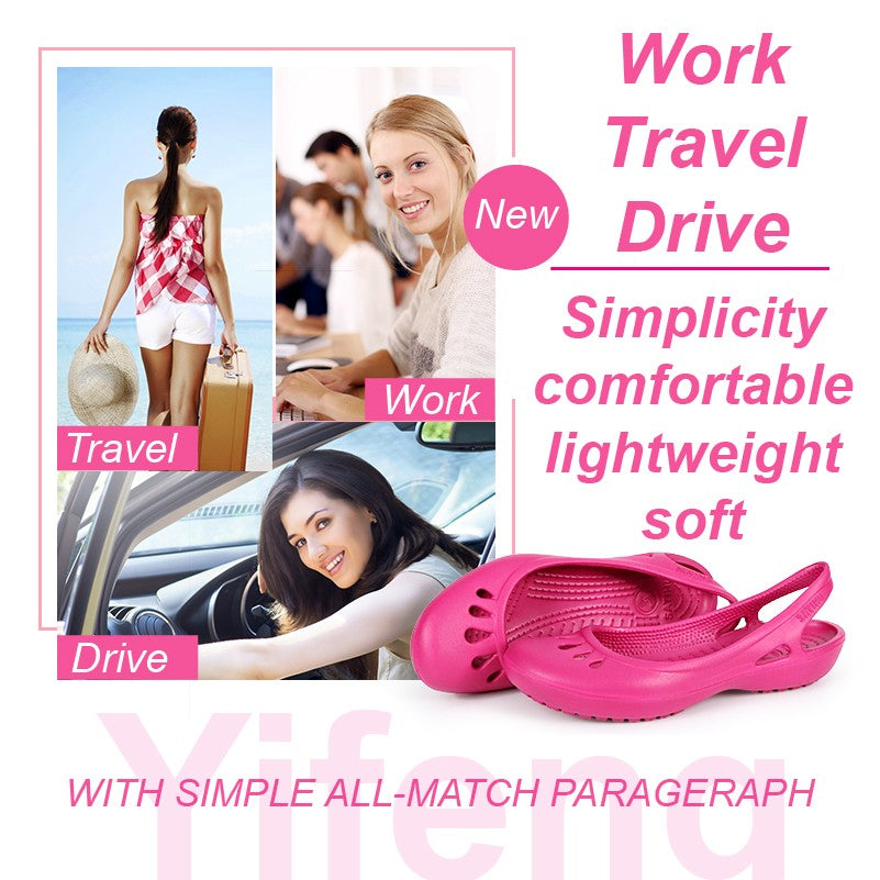 Certified Satihu Summer New Lightweight Anti Slip Hole Shoes Clog For Women's Flat Bottom Sandals Nurse Outdoor Beach Jelly