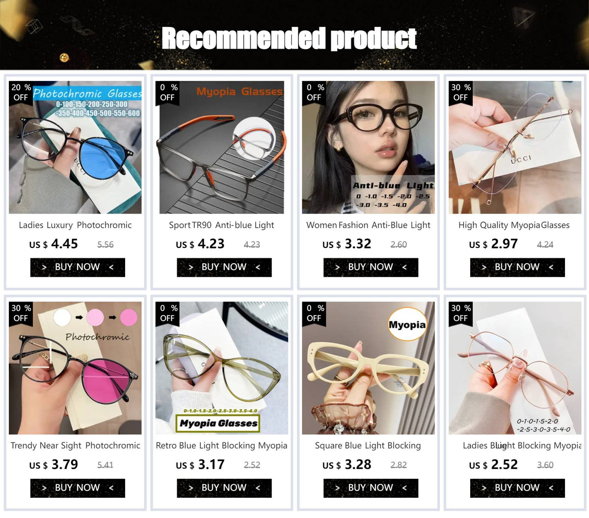 Oversized Myopia Glasses Matte Frame Double Beam Square Blue Light Blocking Men Women Computer Eyewear Diopter -0.5 to -6.0