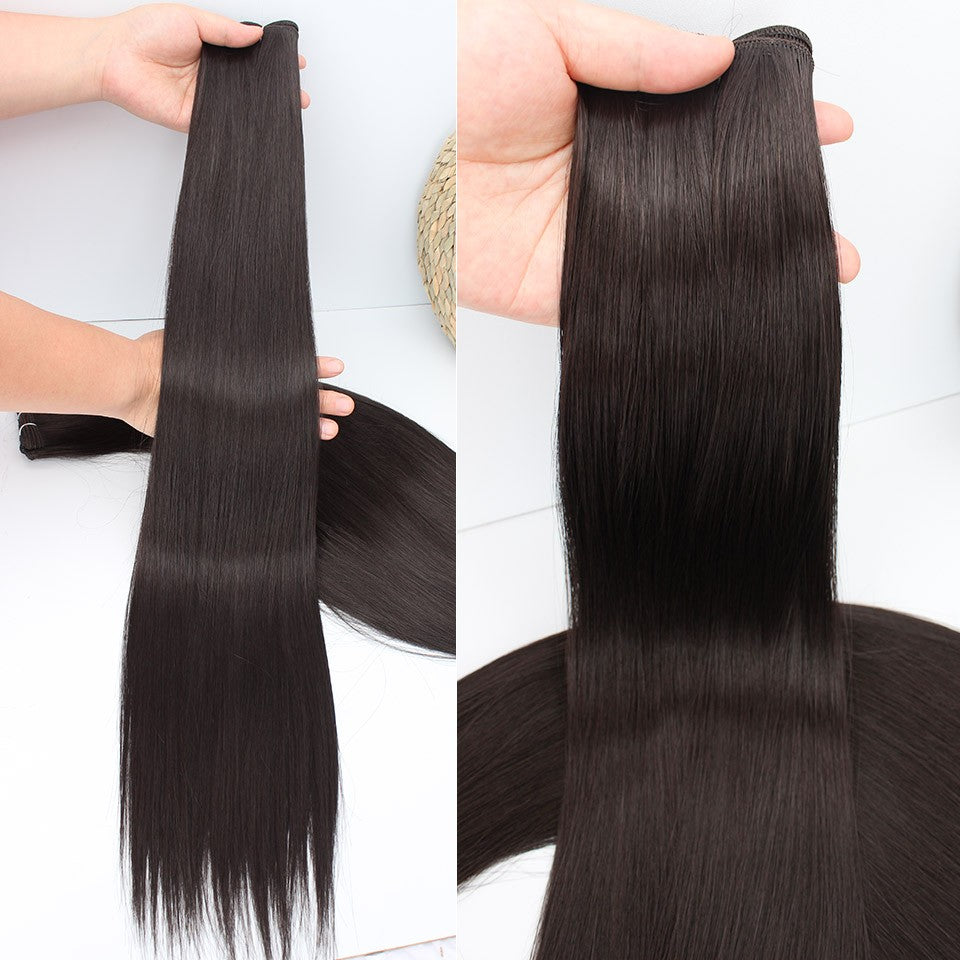 Russia Straight Hair Weave Bundles 65cm 200G Fiber Synthetic Hair Extensions Bio Protein Heat Resistant Ponytail Cosplay Hair