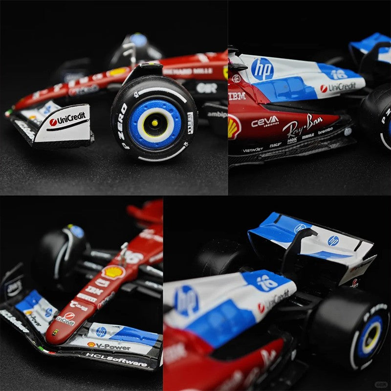 New In Stock Bburago 1:43 Ferrari Sf25 Miami Gp Alloy Miniature Diecast Model 2025 F1 Car #16 Charles Leclerc Toys Car Kids Gift