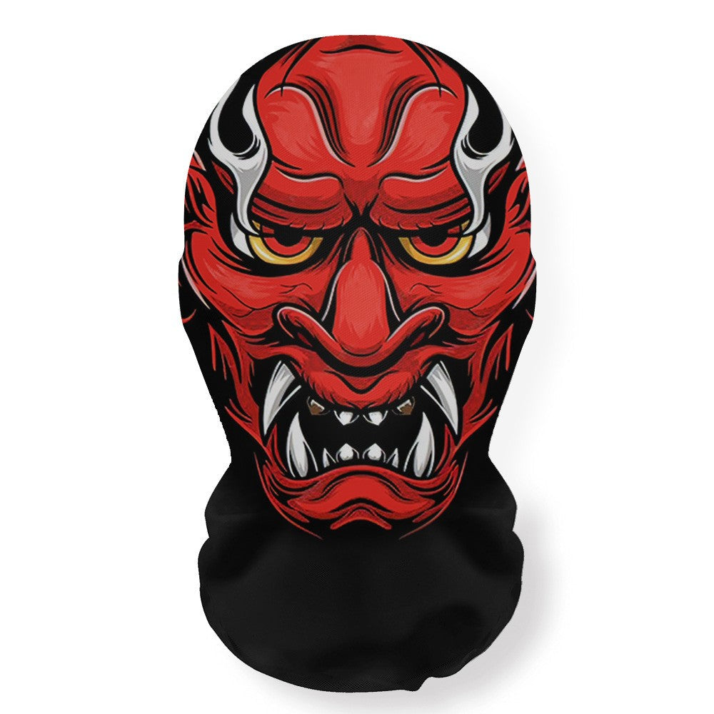 Halloween Skeleton Mesh Hood Mask | Elastic Breathable | Scary Party Cosplay Face Cover