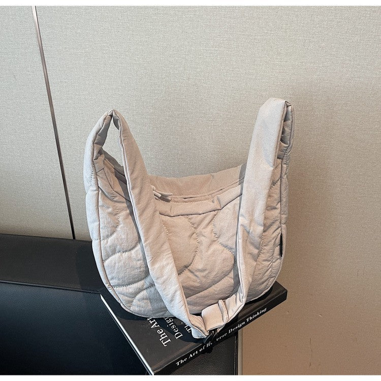 New Commuting Crossbody Bags for Women Fashion Texture and Simple Hobo Shoulder Bag Large Capacity Versatile Bags for Travel