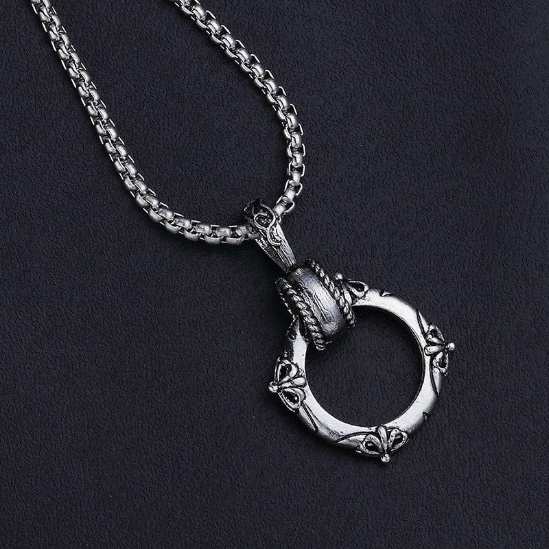 Mask Necklace Spearhead Cross Pendant Fashion Charm Sun Compass Skeleton Pentagram Sweater Chain Jewelry For Men Women Gifts