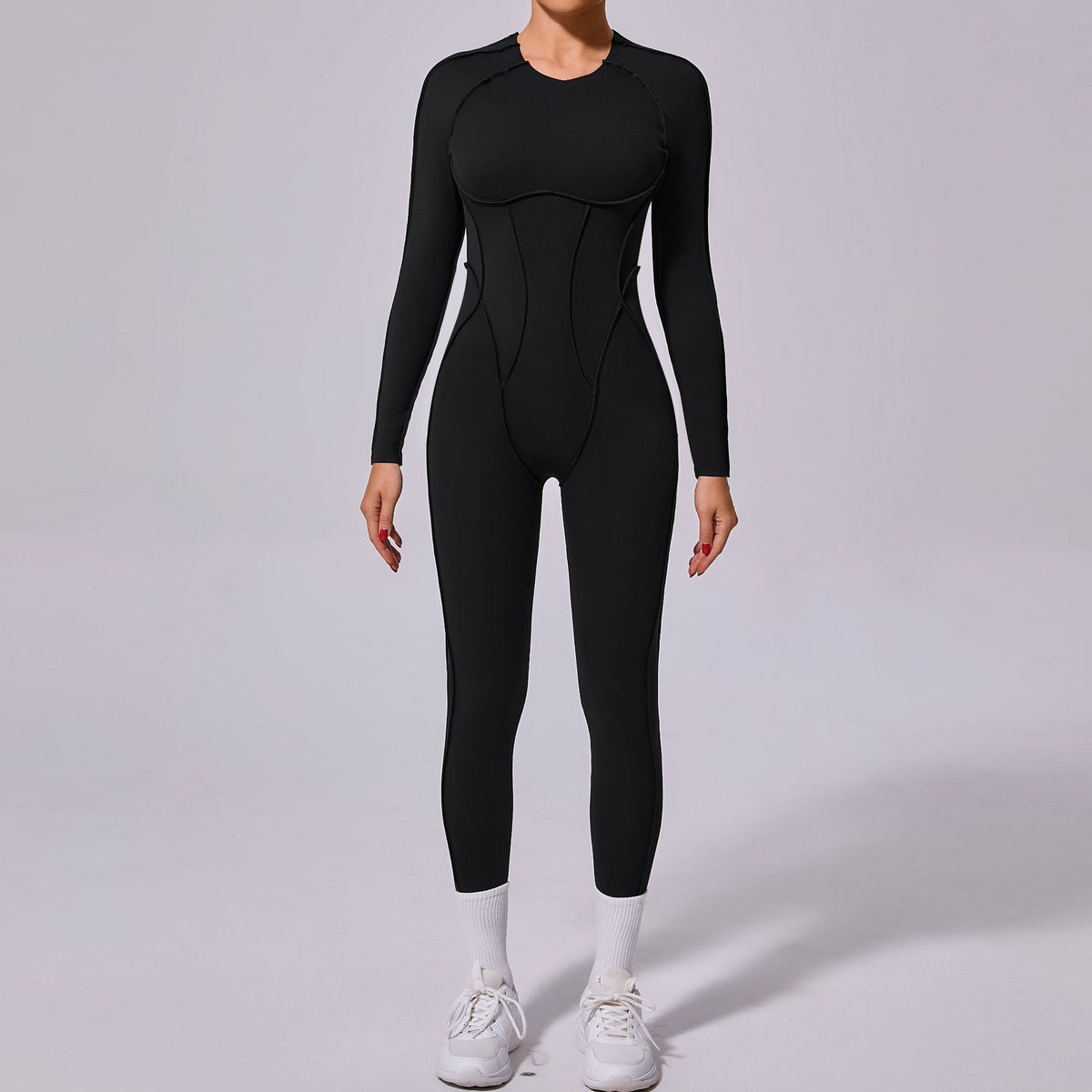 One-piece Yoga Jumpsuit Women Long Sleeved Set Quick Drying Yoga suit Gym Training Suit Sportswear Bodysuits Women Fitness Set