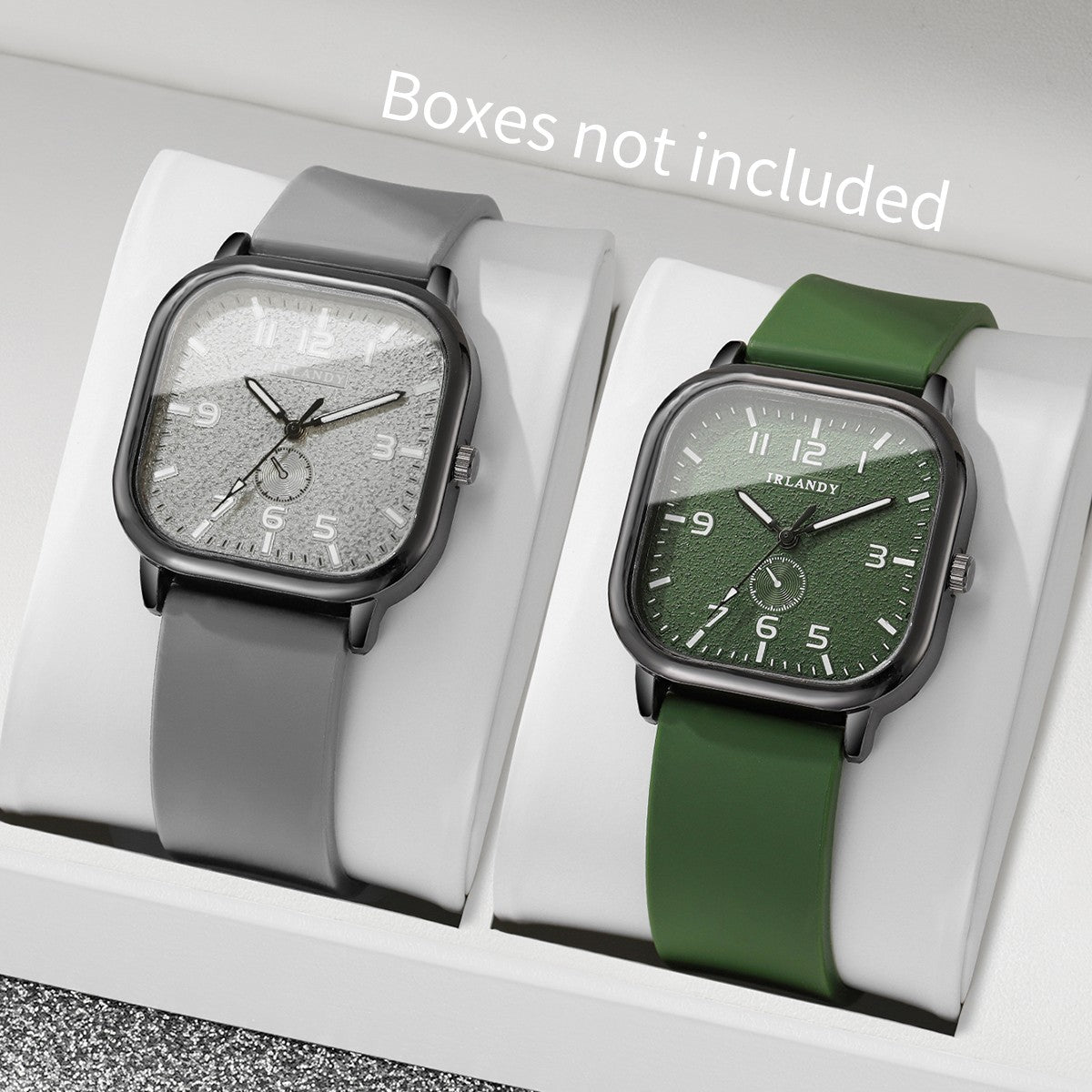 1/2/3PCS Fashion Square Women Watches Casual Silicone Strap Quartz Watches Sports Wristwatch For Men Women Students?Without Box?