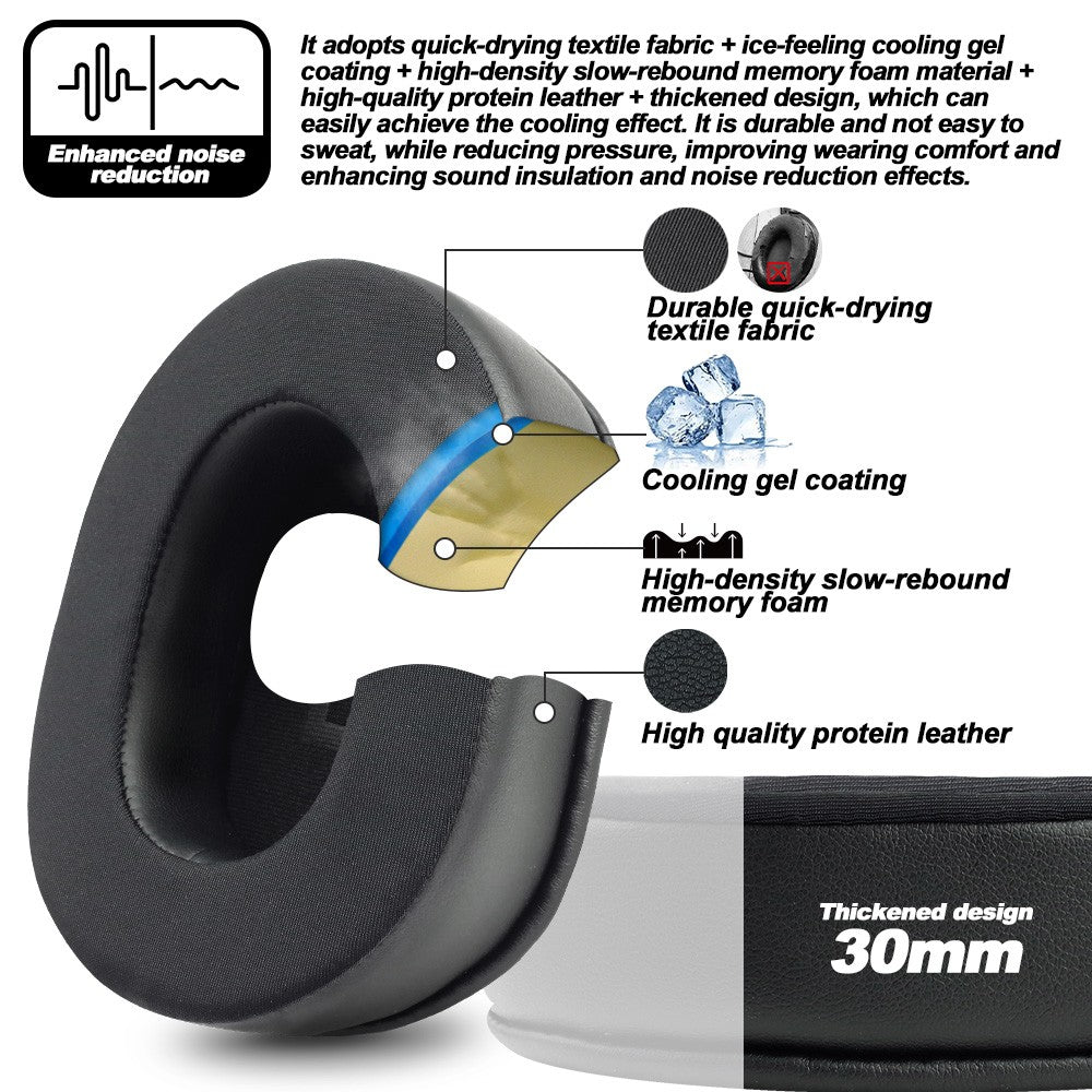 Earphone pads For SONY MDR-7506 V6 V7 CD900ST replacement Earpads Mesh cloth Memory Covers Sponge Soft Protein