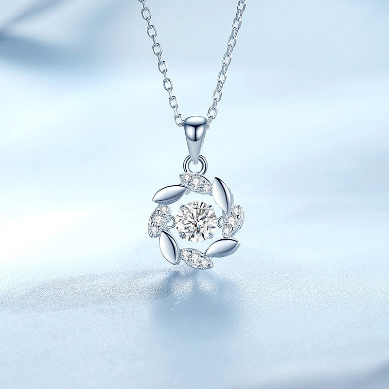 Moissanite Woman Pendant Sier Necklace For Women Chains Party Bridal Fine Jewelry 925sterling Silver Necklace
